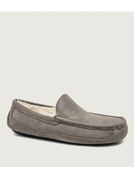 UGG Căptușite papuci de casă | shearling | piele întoarsă gri