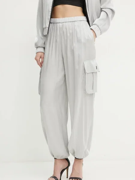 Armani Exchange pantaloni femei high waist gri