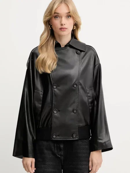 Silvian Heach geacă MELENDEZ de tranzitie oversize negru