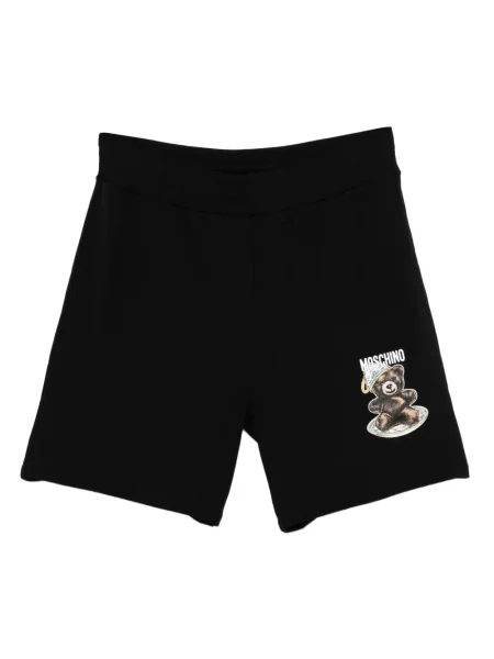 Pantaloni scurți Moschino cu imagine teddy negru