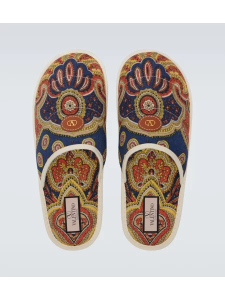 Papuci de casă Valentino Garavani cu model paisley