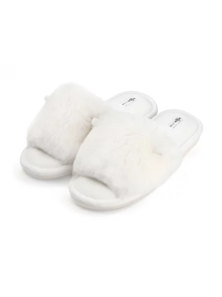 Искусственный мех тапочки Mbm My Home серые