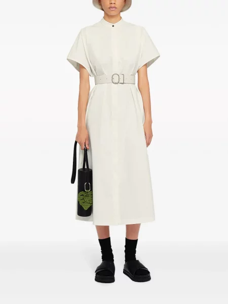 Kostiumas marškininė suknelė Jil Sander balta