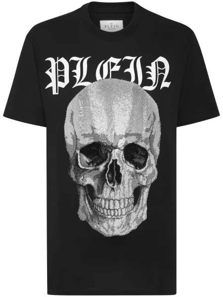 Tricou Philipp Plein de cristal negru