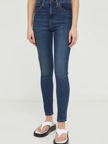 Дънки Levi's RETRO HIGH SKINNY тъмносиньо