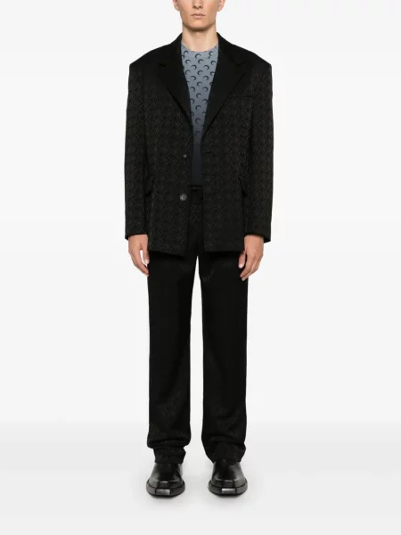 Sacou Marine Serre din jacard negru