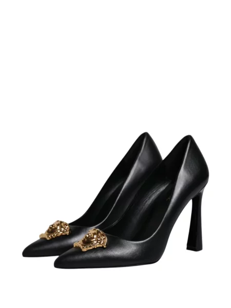 Pantofi cu toc Versace din piele negru