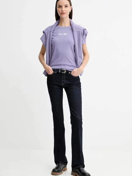 Tommy Hilfiger tričko fialové