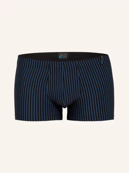 Schiesser Bokserki Long Life Soft blau granatowe