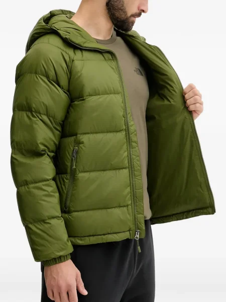 Geacă cu puf The North Face cu glugă verde