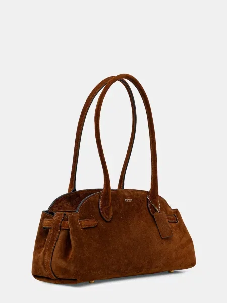 Замшева сумочка Coach Empire Carryall Bag 34 коричневий