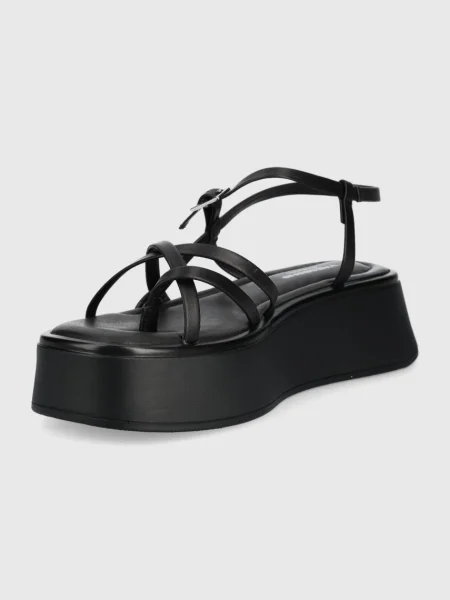 Kožené sandály Vagabond Shoemakers Courtney na platformě černá