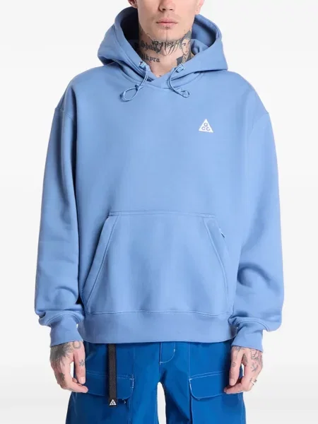 Hanorac cu glugă Nike din fleece albastru