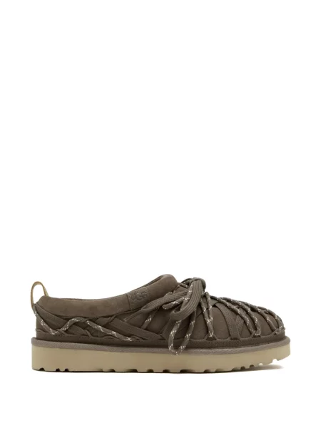 Домашни пантофи Ugg с връзки с дантела зелено