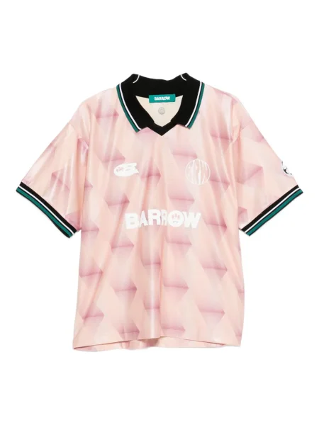 Поло тениска Barrow с принт розово