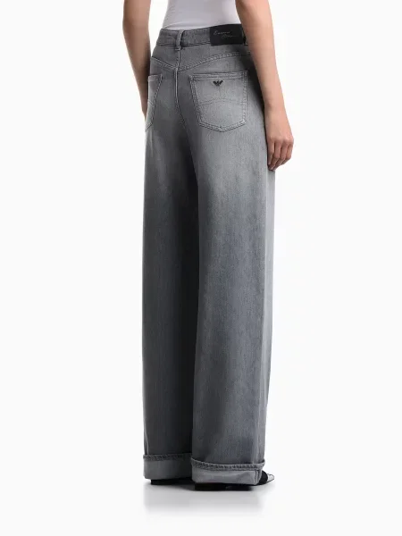 Широкі джинси Emporio Armani сірий