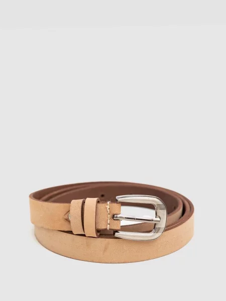 Ремень Ager с ремешками бежевый