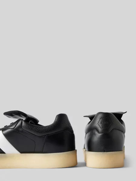 Sneakersy ze skóry naturalnej z nadrukiem z logo model ‘GOTG’ Balr. czarne