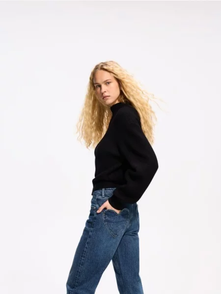 Reserved Blugi straight fit albastru