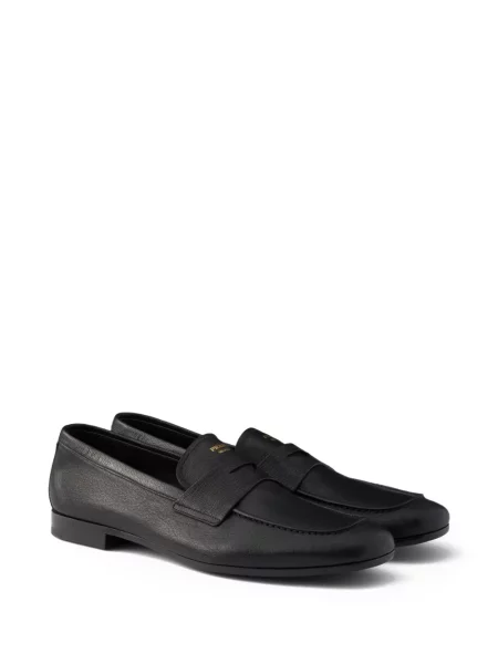 Кожени лоуфъри Prada черно
