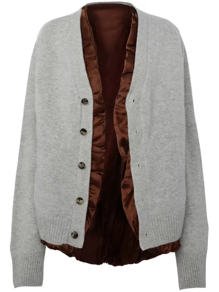 Cardigan Jw Anderson din satin gri
