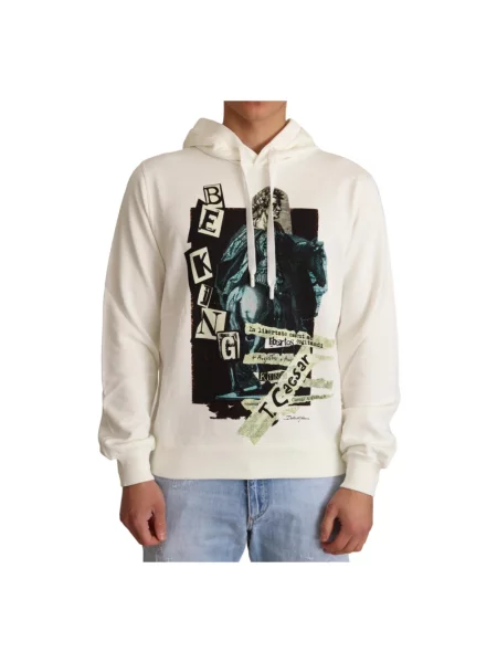 Bluza Dolce And Gabbana z kapturem biała