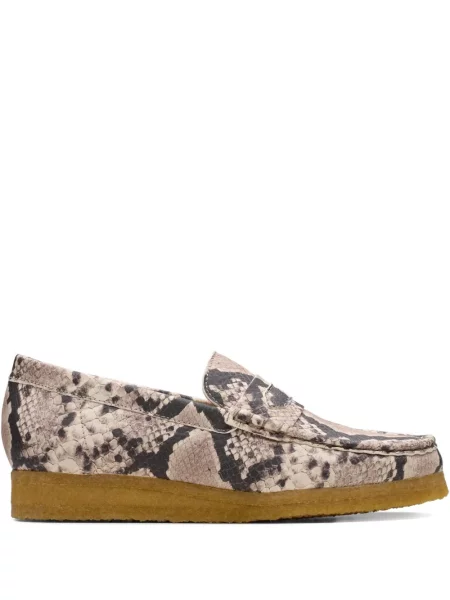 Pantofi loafer Clarks Originals cu model piele de șarpe gri