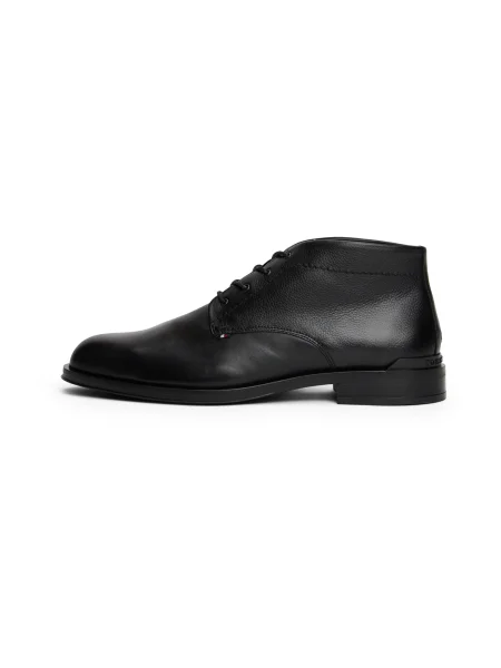 TOMMY HILFIGER Bocanci cu șireturi negru