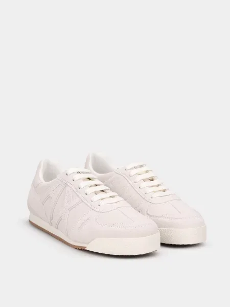 Кожаные повседневные кроссовки Armani Exchange белые