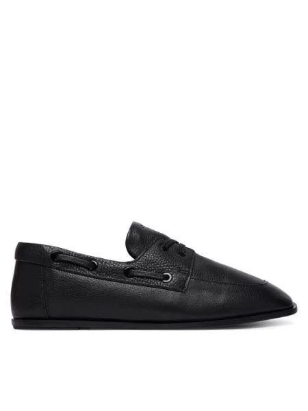 Calvin Klein Обувки Ess Boatshoe Lth черен