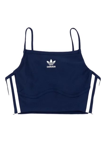 Șosete Adidas cu dungi cu broderie albastru