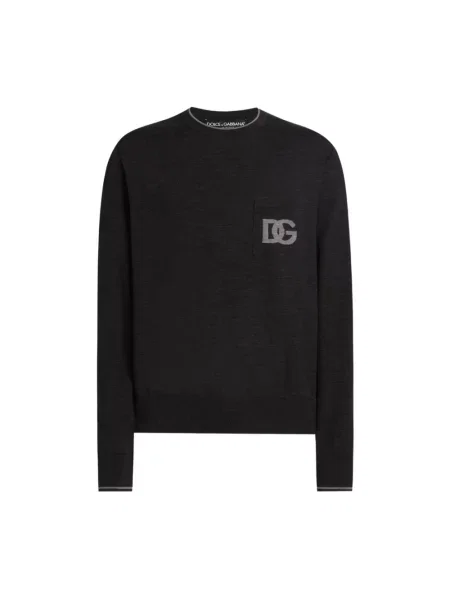 Sweter Dolce And Gabbana wełniany szary