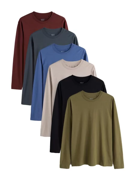 Next Tricou albastru / safir / grej / oliv / roșu vin negru
