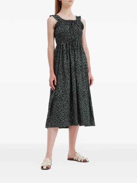 Rochie B+ab cu model floral cu imagine negru