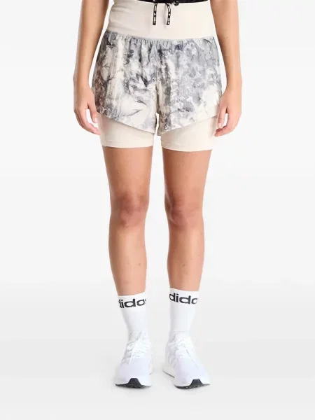 Pantaloni scurți Adidas cu autograf alergare cu imprimeu geometric albastru