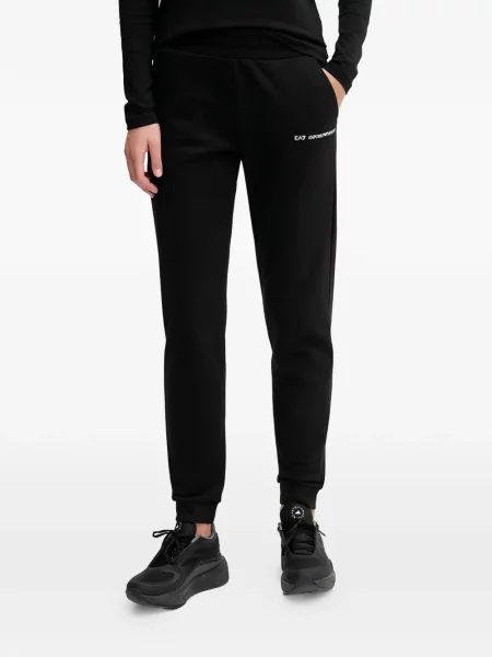 Pantaloni Ea7 Emporio Armani cu autograf negru