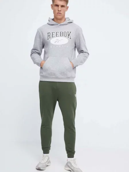 Pulover Reebok Classic s kapuco siva