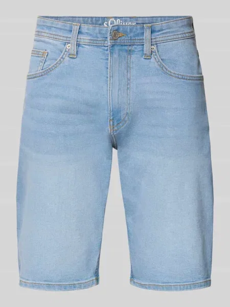 Jeansowe bermudy o kroju regular fit z mieszanki bawełny S.oliver Red Label