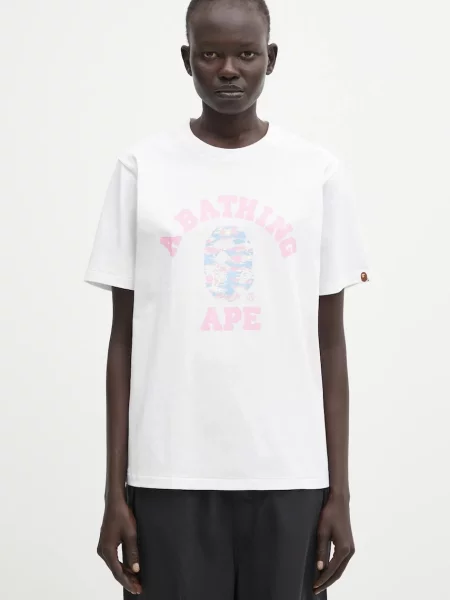 A Bathing Ape tricou din Palm Tree Camo alb