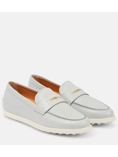 Usnjene loaferke Tod's siva