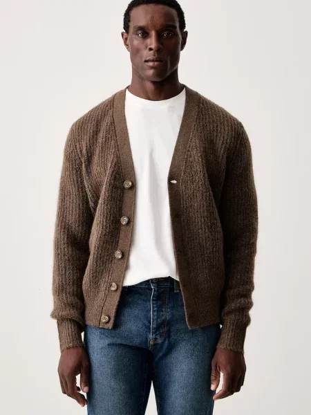 Guess cardigan pentru bărbați NICHOLAS maro