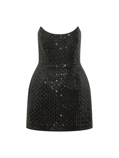 Mała sukienka mini Rebecca Vallance bez ramiączek garniturowa czarna