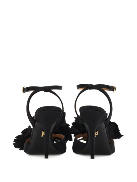Сандали Ferragamo на цветя черно