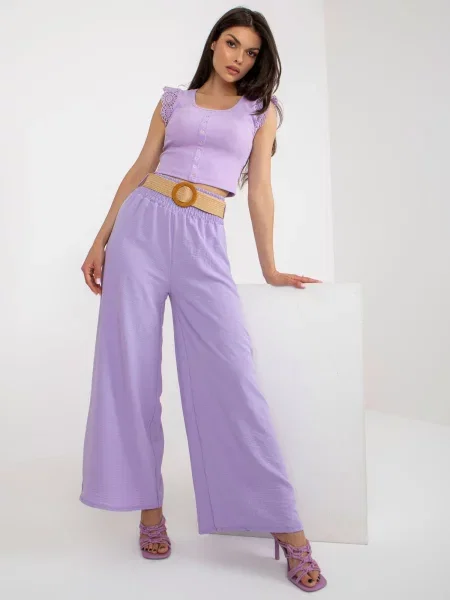 Pantaloni Fashionhunters violet
