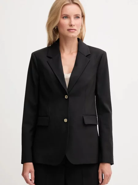 Tommy Hilfiger jachetă cu lână negru