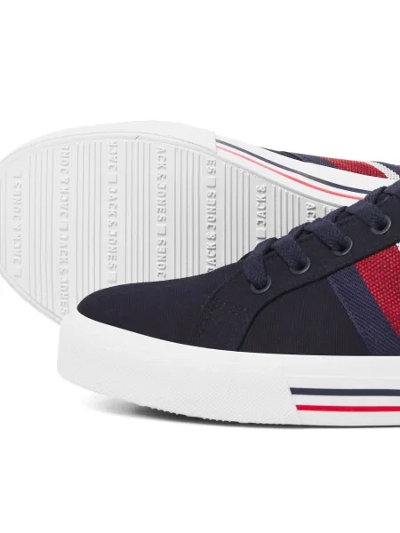 JACK & JONES Nízke tenisky Gordon námornícka modrá / námornícka modrá / červená biela