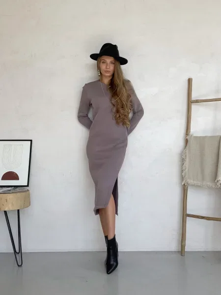 Silvio Merlini Сукня міді бежевий