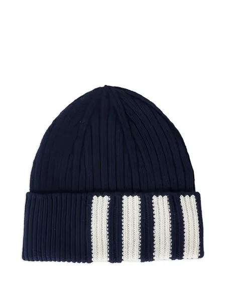 Căciulă Thom Browne cu dungi tricotate albastru