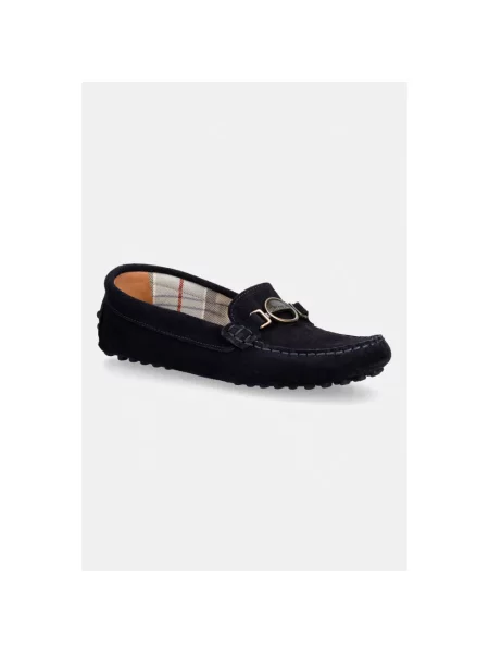 Barbour mokasyny zamszowe Laire niebieskie