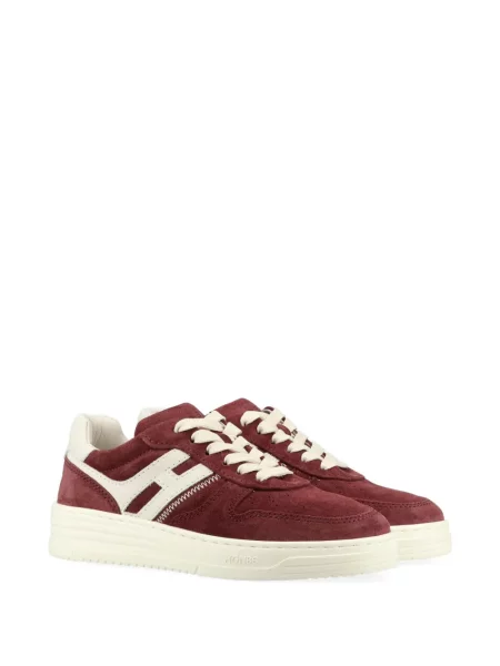 Fűzős csíkos csipkés sneaker Hogan piros